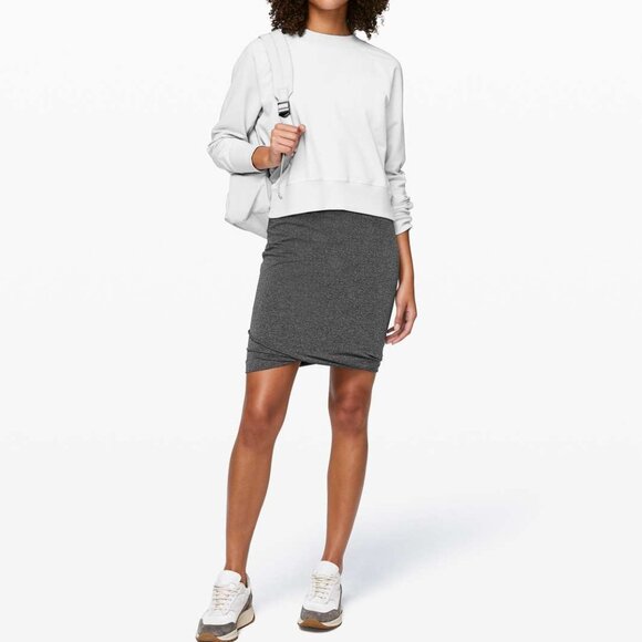 NWOT Lululemon Boulevard Bliss Skirt | Seamless Heather Black | Size 12 - Picture 2 of 7